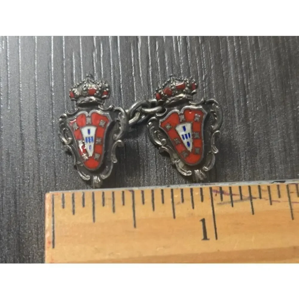 Military Monarchy Rosas De Portugal Cufflinks Pre-Owned  VTG